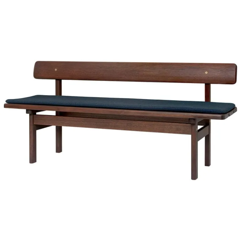 Carl Hansen & Søn BM0699 Asserbo bench w. backrest, 170 cm, dark oiled eucalyptus