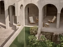 Carl Hansen & Søn BM5768 Deck chair footstool, teak - off-white