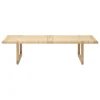 Carl Hansen & Søn BM0488L Table Bench, long, oiled oak - rattan