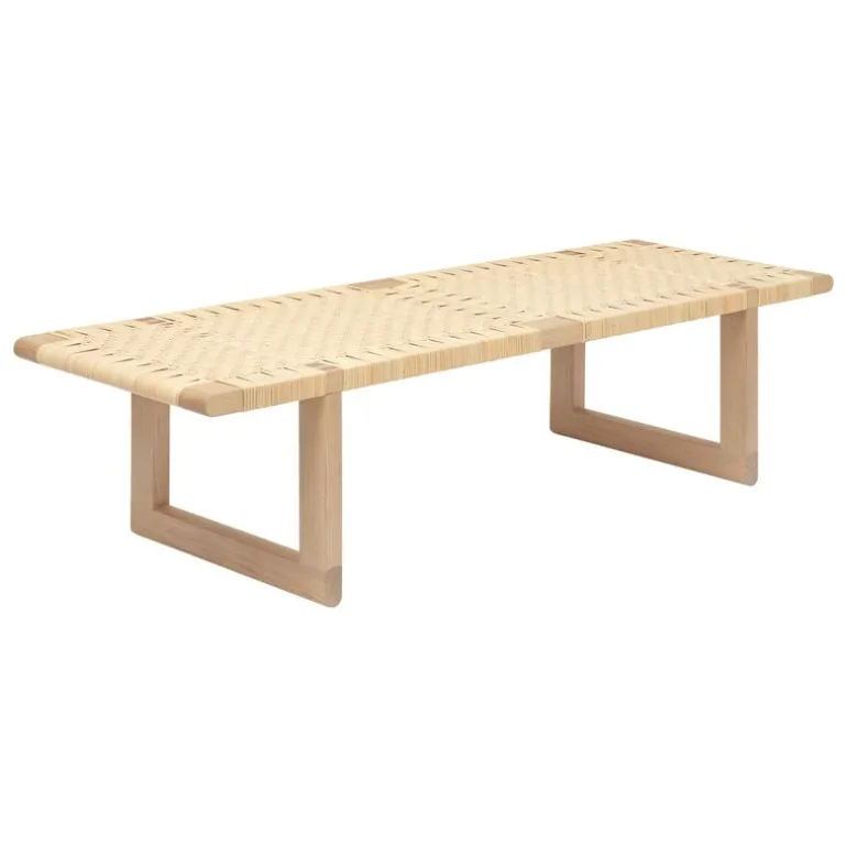 Carl Hansen & Søn BM0488L Table Bench, long, oiled oak - rattan