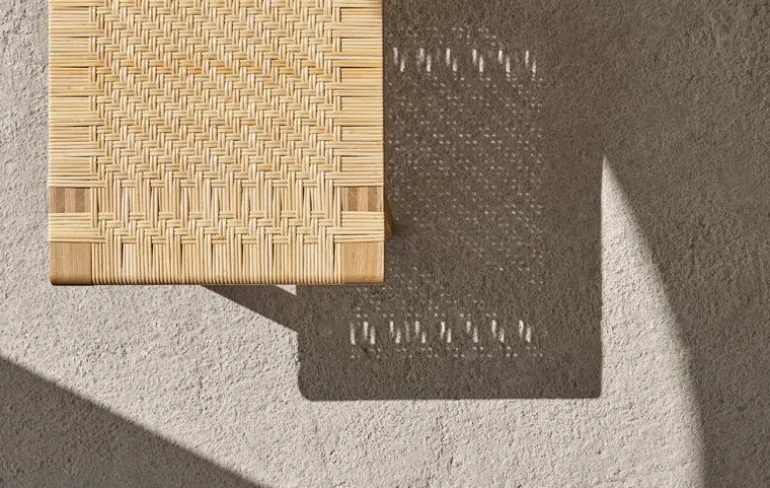 Carl Hansen & Søn BM0488L Table Bench, long, oiled oak - rattan