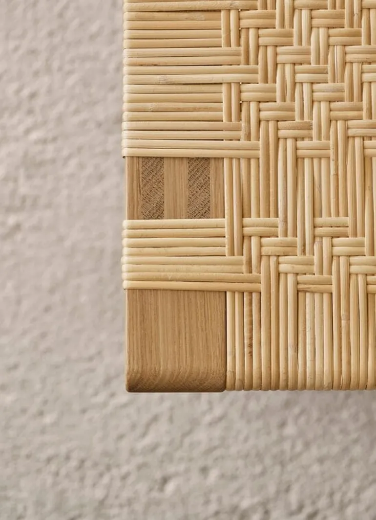 Carl Hansen & Søn BM0488L Table Bench, long, oiled oak - rattan