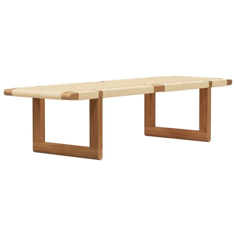 Carl Hansen & Søn BM0489L table bench, long, oiled oak - paper cord
