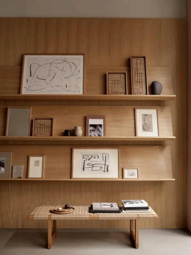 Carl Hansen & Søn BM0489L table bench, long, oiled oak - paper cord