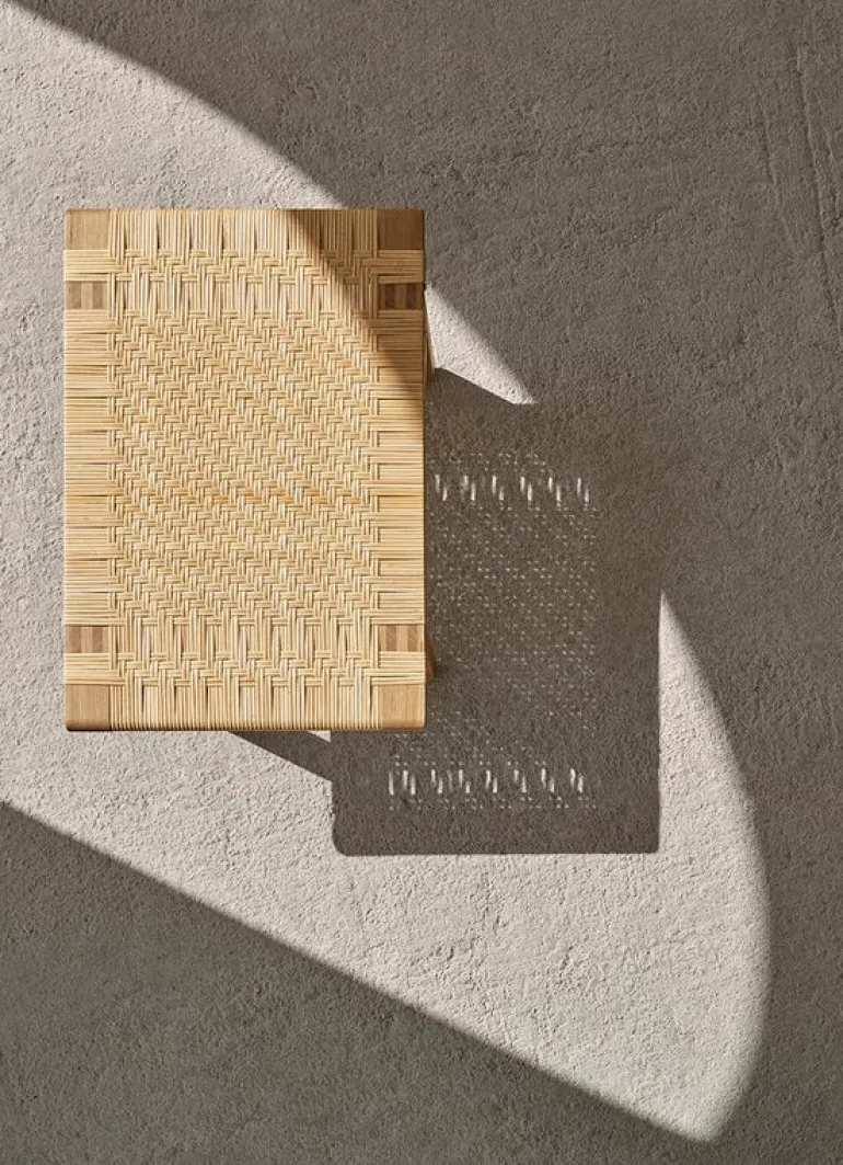 Carl Hansen & Søn BM0488S Table Bench, short, oiled oak - rattan