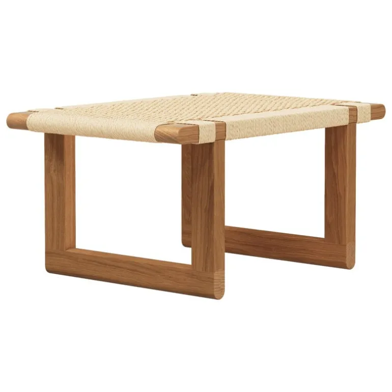Carl Hansen & Søn BM0489S table bench, short, oiled oak - paper cord