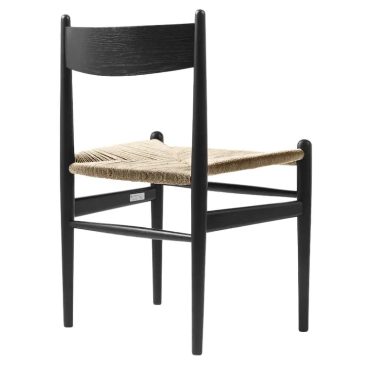 Carl Hansen & Søn CH36 chair, black - natural cord