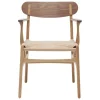 Carl Hansen & Søn CH26 chair, oiled oak and walnut - natural cord