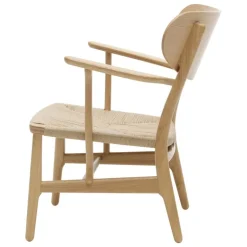 Carl Hansen & Søn CH22 lounge chair, oiled oak - natural cord