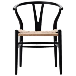 Carl Hansen & Søn CH24 Wishbone chair, soft black - natural cord