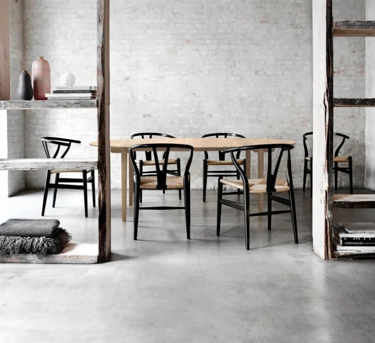Carl Hansen & Søn CH24 Wishbone chair, soft black - natural cord
