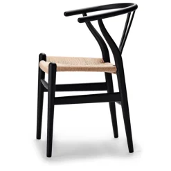Carl Hansen & Søn CH24 Wishbone chair, soft black - natural cord