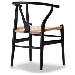 Carl Hansen & Søn CH24 Wishbone chair, soft black - natural cord
