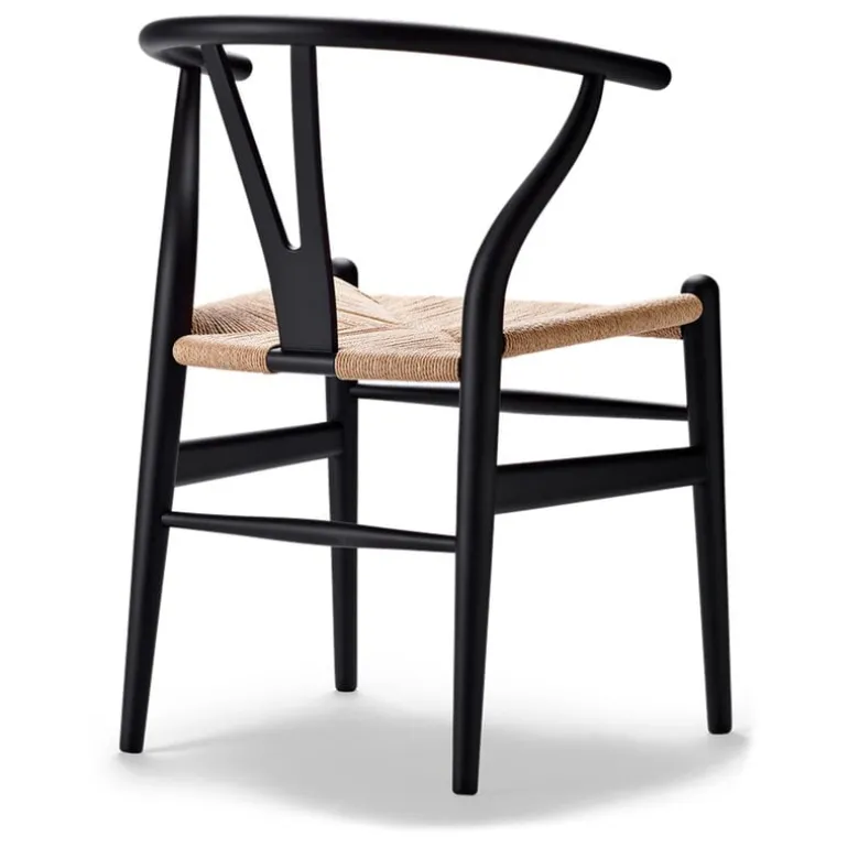 Carl Hansen & Søn CH24 Wishbone chair, soft black - natural cord