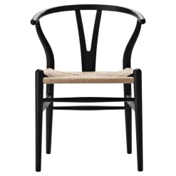 Carl Hansen & Søn CH24 Wishbone chair, black oak - natural cord