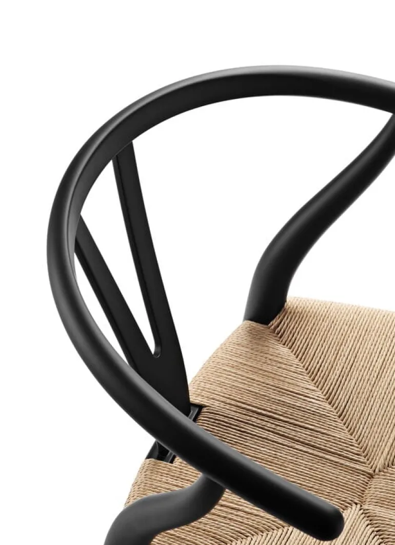 Carl Hansen & Søn CH24 Wishbone chair, black oak - natural cord