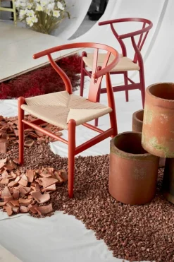 Carl Hansen & Søn CH24 Wishbone chair, soft terracotta - natural cord