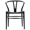 Carl Hansen & Søn CH24 Wishbone chair, black beech - black cord