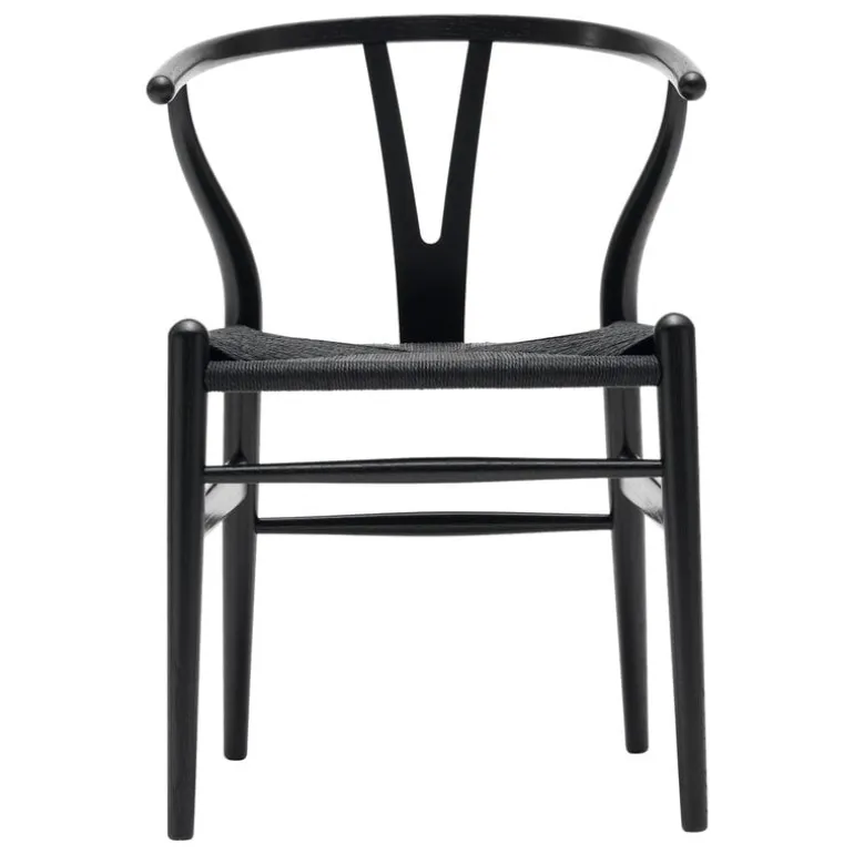 Carl Hansen & Søn CH24 Wishbone chair, black beech - black cord
