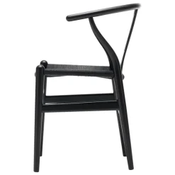 Carl Hansen & Søn CH24 Wishbone chair, black beech - black cord