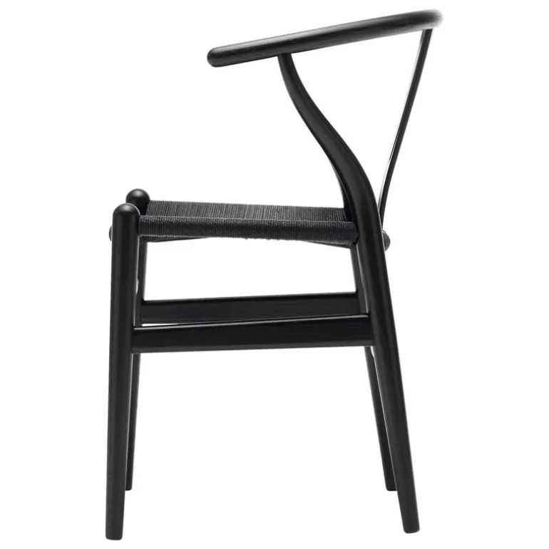 Carl Hansen & Søn CH24 Wishbone chair, black beech - black cord
