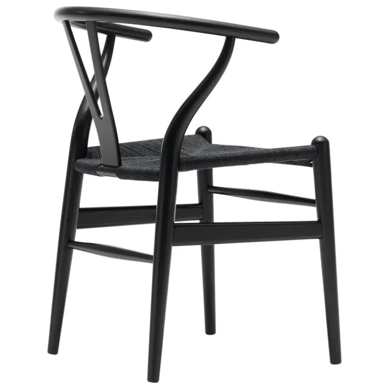Carl Hansen & Søn CH24 Wishbone chair, black beech - black cord