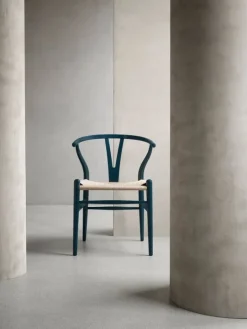 Carl Hansen & Søn CH24 Wishbone chair, soft North Sea - natural cord