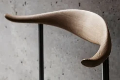 Carl Hansen & Søn CH88P chair, black steel - black leather - oiled oak