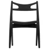 Carl Hansen & Søn CH29P chair, black oak- black leather Loke 7150