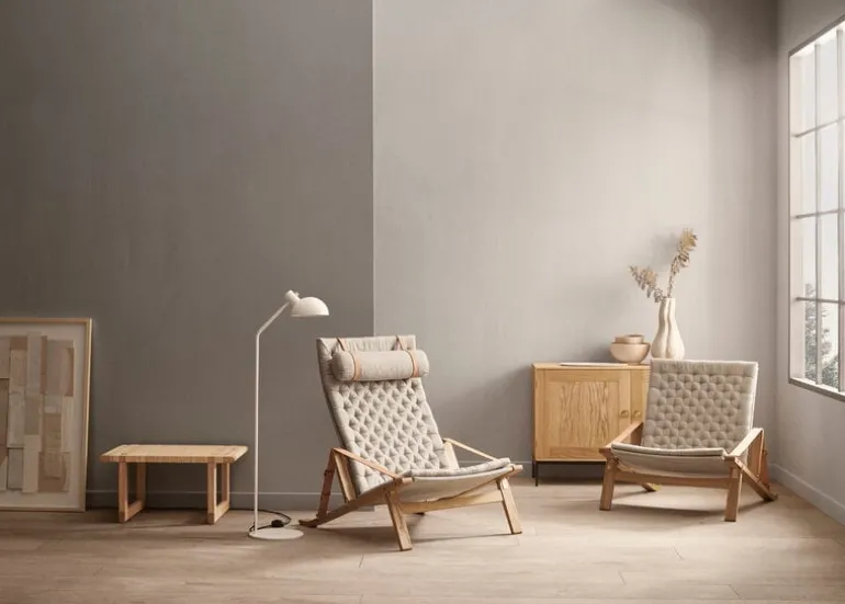 Carl Hansen & Søn FK11 Plico chair, oiled oak - natural linen