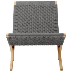 Carl Hansen & Søn MG501 Cuba outdoor lounge chair, teak - Charcoal 1402