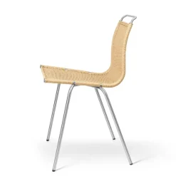 Carl Hansen & Søn PK1 chair, stainless steel - natural paper cord