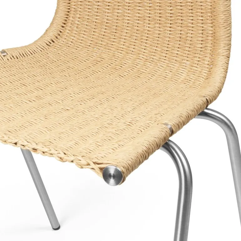 Carl Hansen & Søn PK1 chair, stainless steel - natural paper cord