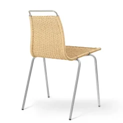 Carl Hansen & Søn PK1 chair, stainless steel - natural paper cord