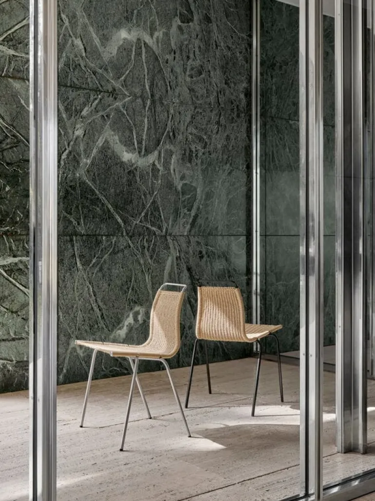 Carl Hansen & Søn PK1 chair, stainless steel - natural paper cord