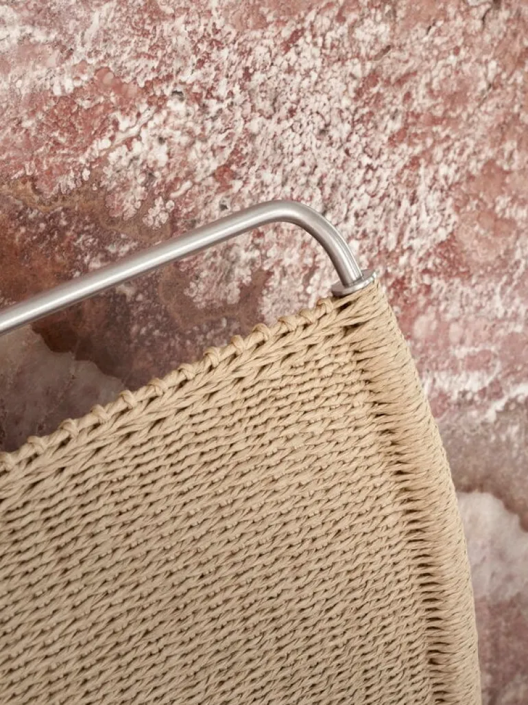 Carl Hansen & Søn PK1 chair, stainless steel - natural paper cord