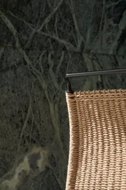 Carl Hansen & Søn PK1 chair, black steel - natural paper cord