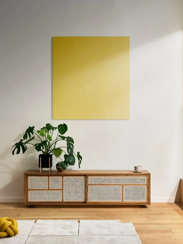 Design House Stockholm Air sideboard, low, stained white grey - cane