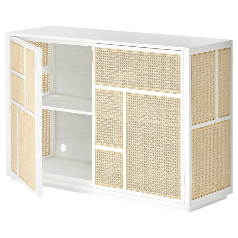 Design House Stockholm Air sideboard, stained white grey - cane