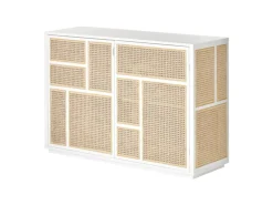 Design House Stockholm Air sideboard, stained white grey - cane