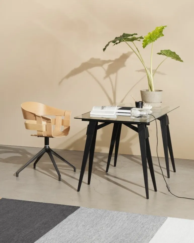 Design House Stockholm Arco desk with drawer, white