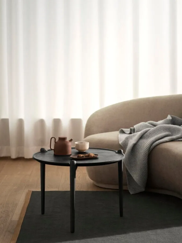 Design House Stockholm Aria coffee table, 50 cm, low, black