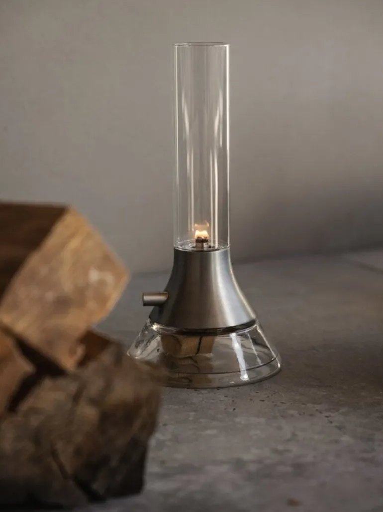 Design House Stockholm Fyr kerosene lamp, matte silver