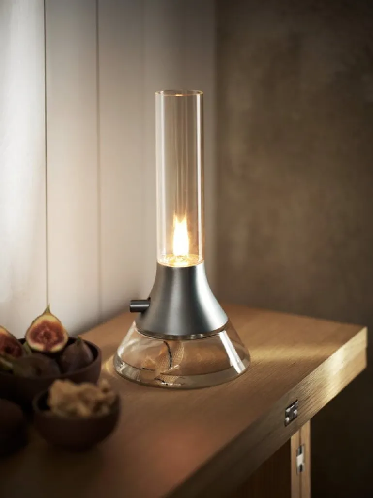 Design House Stockholm Fyr kerosene lamp, matte silver