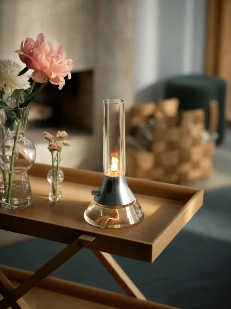 Design House Stockholm Fyr kerosene lamp, matte silver