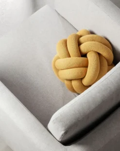 Design House Stockholm Knot cushion, yellow