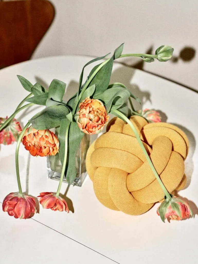 Design House Stockholm Knot cushion, yellow