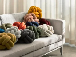 Design House Stockholm Knot cushion, white - grey