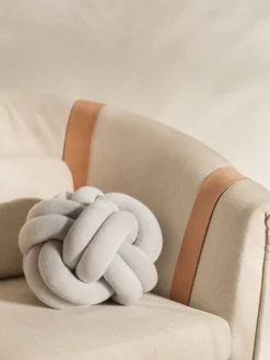 Design House Stockholm Knot cushion, white - grey