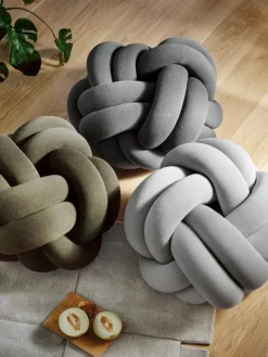 Design House Stockholm Knot cushion, XL, forest green